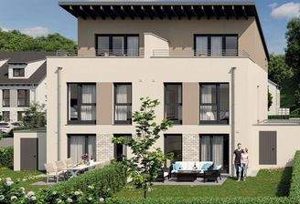 Außenansicht Gartenseite Pultdach