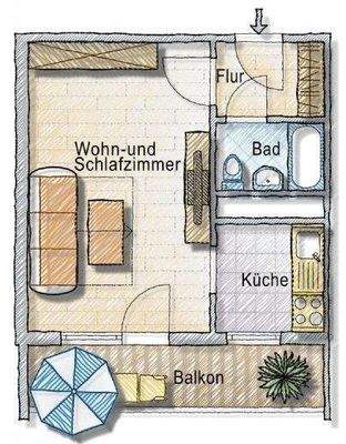 Grundriss-Skizze Variante 2