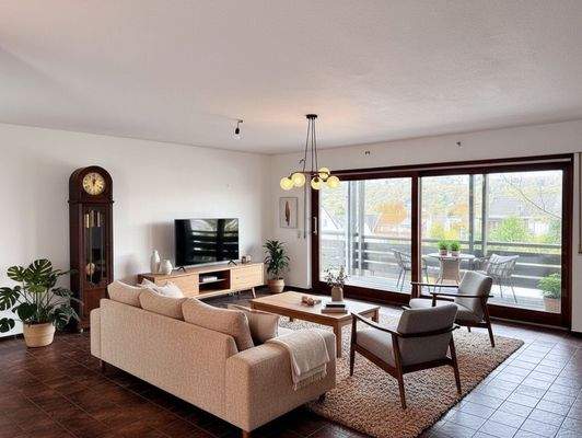 KI generierte Möblierung Wohnecke