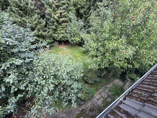 Blick von der Loggia in den Garten