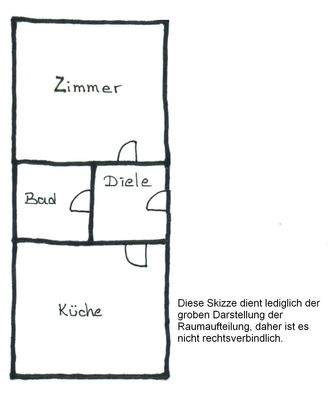 Skizze zur Raumaufteilung