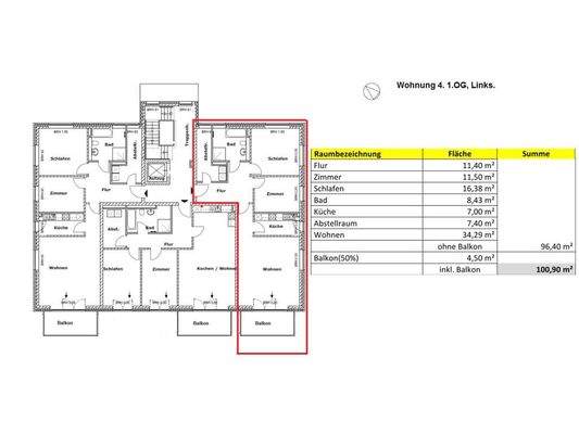 Beispiel Grundriss 1.OG