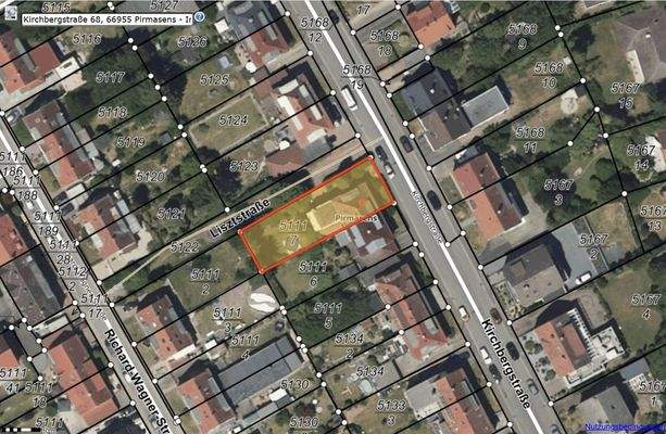 Lageplan-Topo_Pirmasens, Kirchbergstr. 68_5111-7