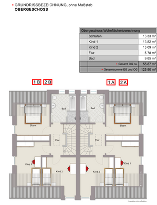 Grundriss Obergeschoss