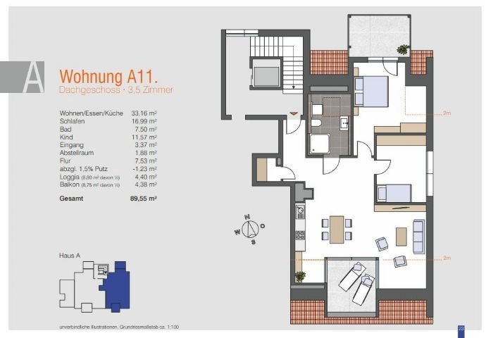 Attraktive 3,5-Zimmer DG-Wohnung  - EINLADEND. IDEENREICH. DURCHDACHT