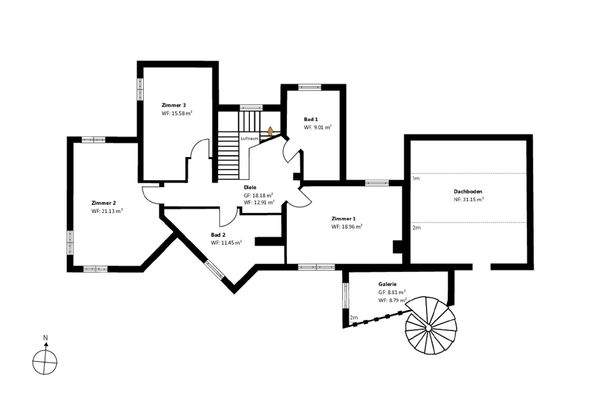 Grundriss Obergeschoss