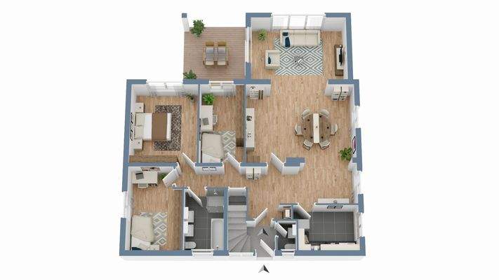 3D-Visualisierung Erdgeschoss