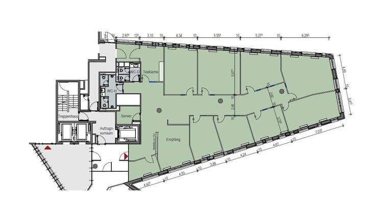 Grundriss - ca. 401 m² - 1. OG