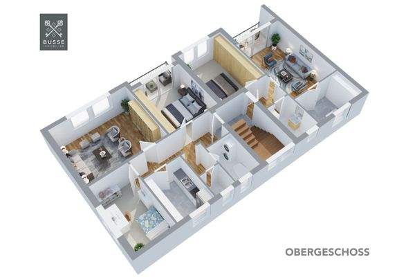 3D-Grundriss Obergeschoss