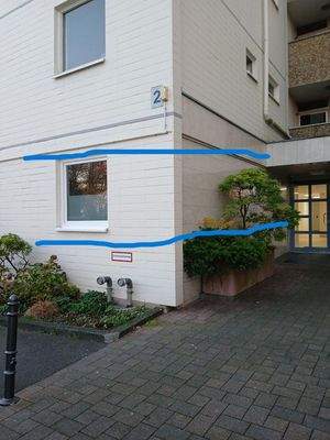 Hausansicht-Küchenfenster