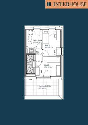 Grundriss mit Terrasse
