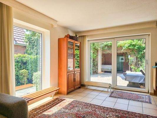 Blick aus dem Wohnbereich