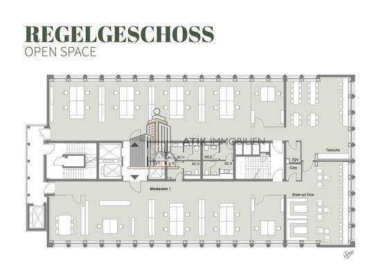 Grundriss Regelgeschoss OPEN SPACE