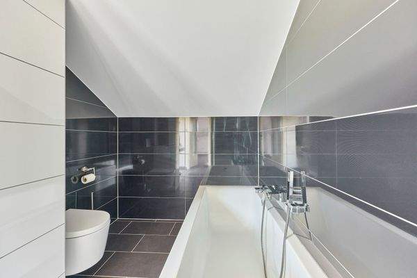 Modern und passend zum Stil des Obergeschosses