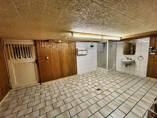 Hauswirtschaftsraum mit Dusche