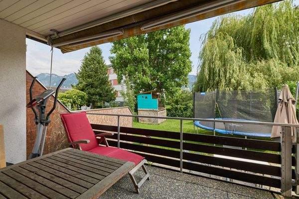 Terasse direkt vom Wohnzimmer