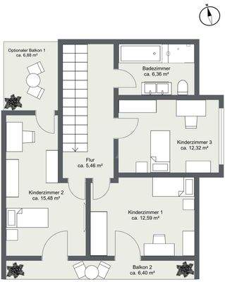 Grundriss Obergeschoss