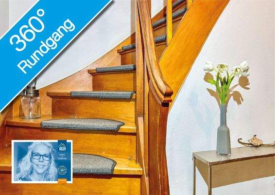 aufgearbeitete Treppe zum I. OG