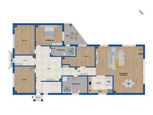 Grundriss Erdgeschosswohnung