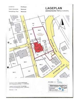 LAGEPLAN Grundstücke Wannweil