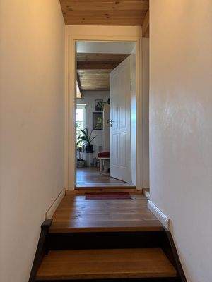 Treppe zur Mansardenwohnung