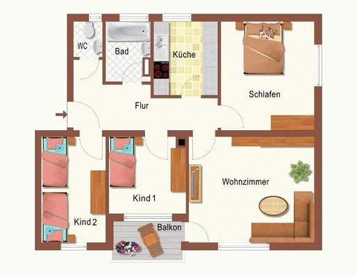 Grundrissplan-technisch bearbeitet