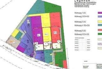 Zuordnung der Grundstücksflächen der Wohnung im EG