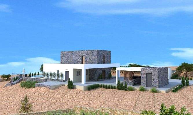 Kreta, Kokkino Chorio: Sofort bebaubares Grundstück mit Meerblick zu verkaufen