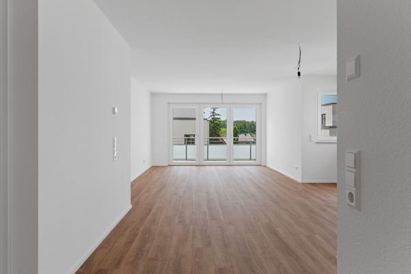 Stylischer Eingangsbereich mit freier Sicht