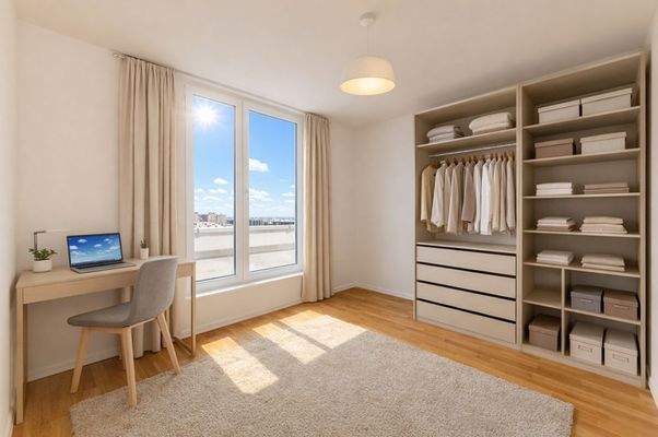 Büro virtuell möbliert