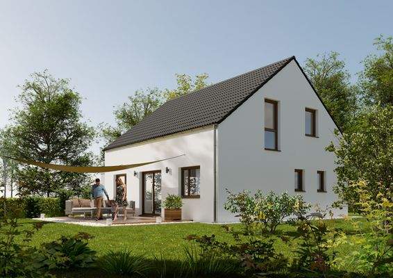 Grundstück mit Beispielhaus 