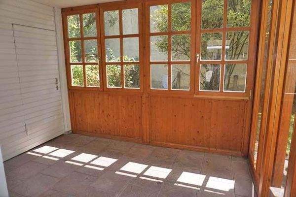 Blick vom Wintergarten nach draußen