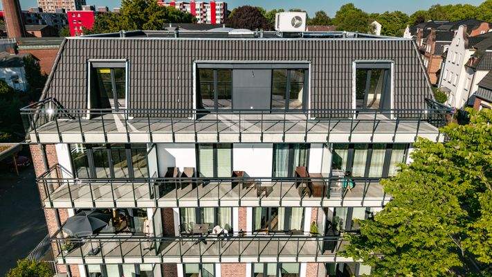 Blick auf die Dachterrasse