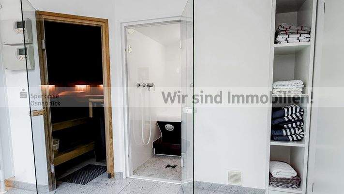 Sauna + Dampfsaunna im UG