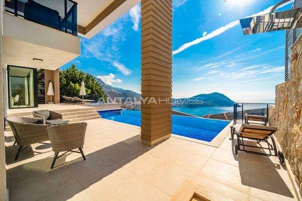 Elegant Villa with Private Pool, Garden and Sea Views in Kalkan