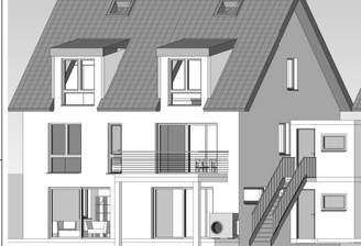 Skizze Doppelhaushälfte