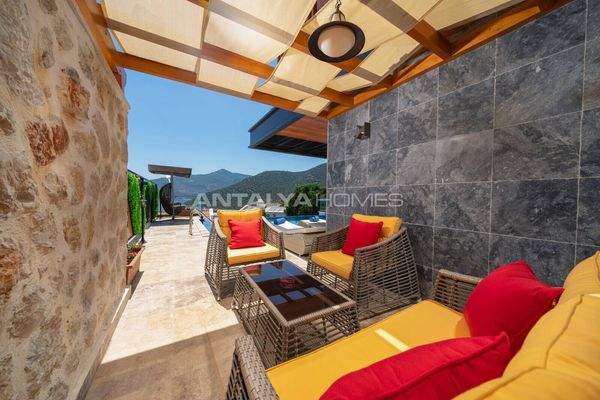 Bay View 4-Bedroom Villa with Pools in Kalkan Antalya