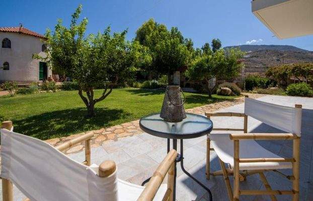 Kreta, Kokkino Chorio: Villa mit spektakulärem Blick auf das Meer und den Sonnenuntergang zu verkaufen