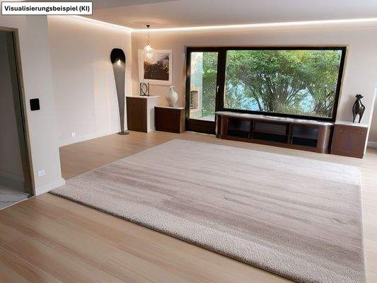 Wohnzimmer Wohnung EG Visualisierung via Homestaging