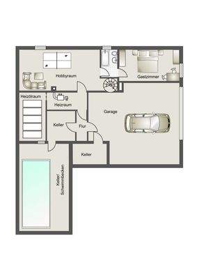 Grundriss Hanggeschoss