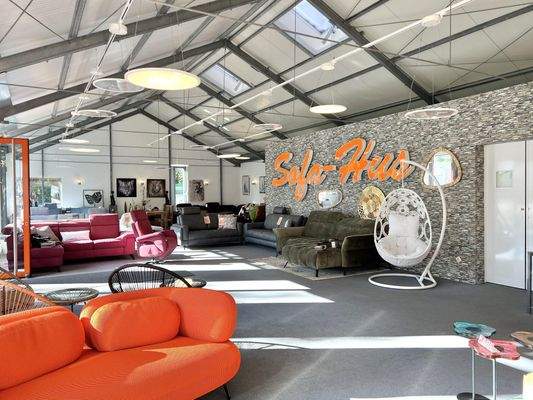 Die Ausstellungshalle von innen