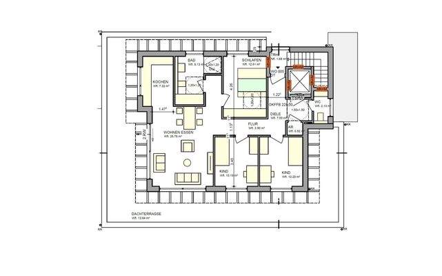 Grundriss Staffelgeschoss
