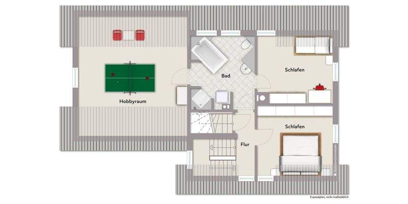 Grundriss Wohnung 02 - Dachgeschoss