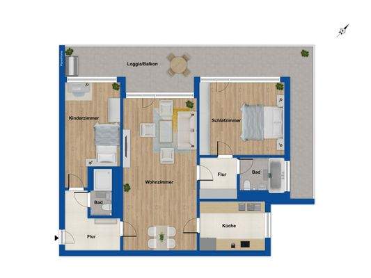 Grundriss 6. Obergeschoss