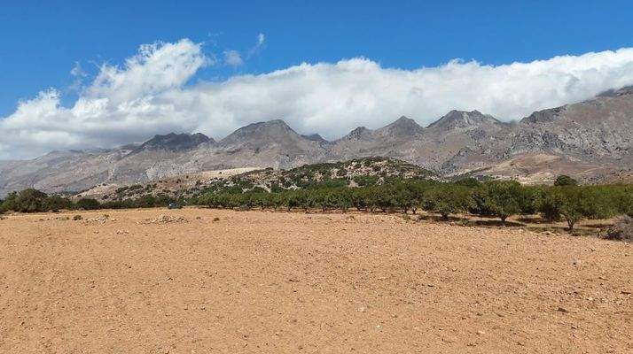 Kreta, Skaloti: Großes Baugrundstück mit Meer- und Bergblick an der Südküste
