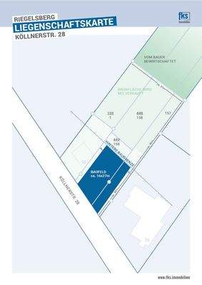 Liegenschaftskarte mit Bemaßung