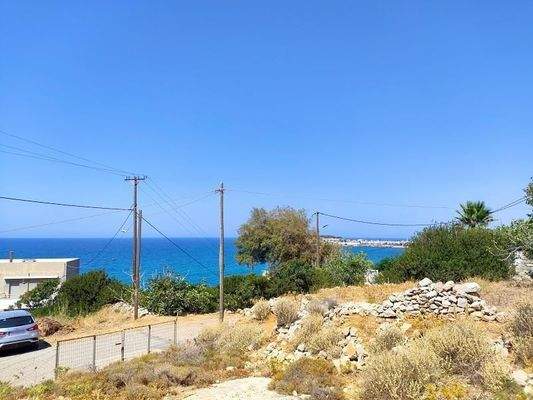 Kreta, Rethymno: Investitionsgrundstück mit Meerblick nahe Stadtzentrum zu verkaufen