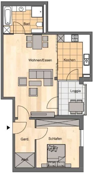 2 Zimmer Wohnung in Jena (Zwätzen)