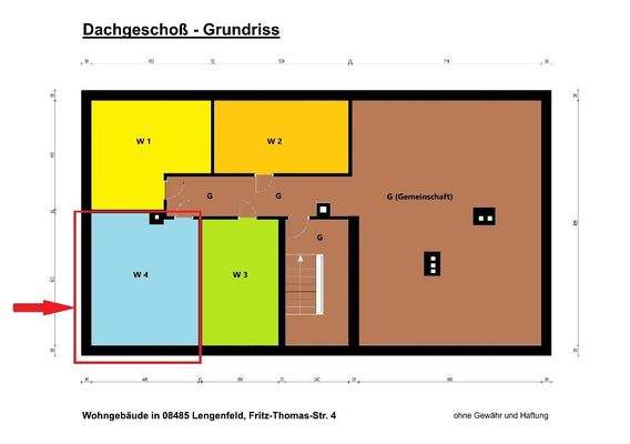 Grundriss Dachkammern