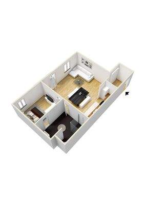 Penthouse Grundriss 3D